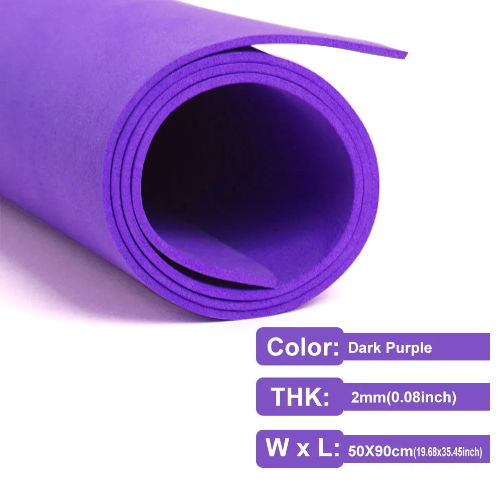 16 Colors EVA Foam Sheets 50x90cm | Colorful Craft Foam for Cosplay and DIY