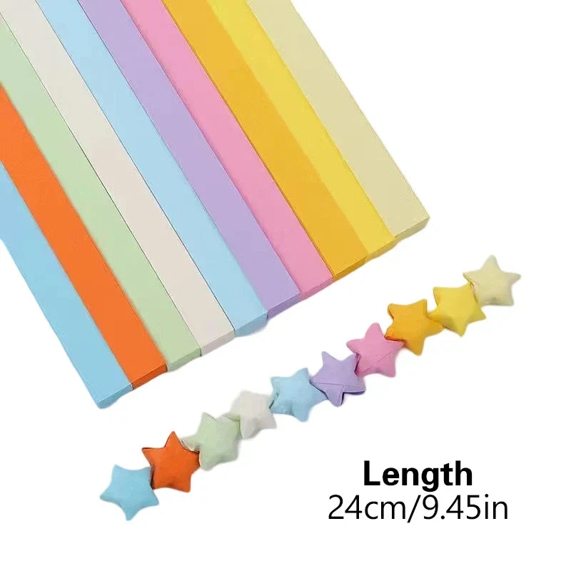 540 Sheets Origami Star Paper Strips | Colorful Lucky Star Folding Paper for DIY Crafts