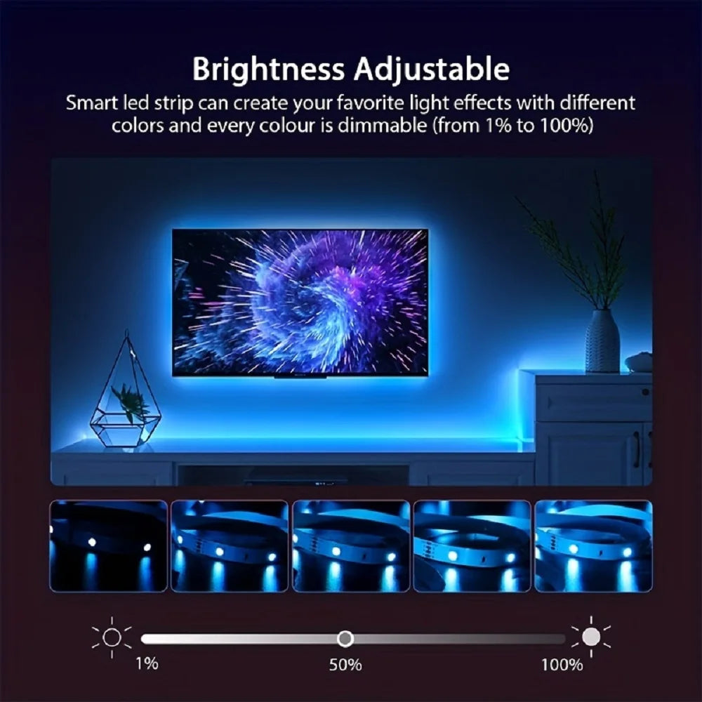 5V LED Strip Light 1-5M RGB with USB and 24 Key Remote | Color Changing Decorative Lighting