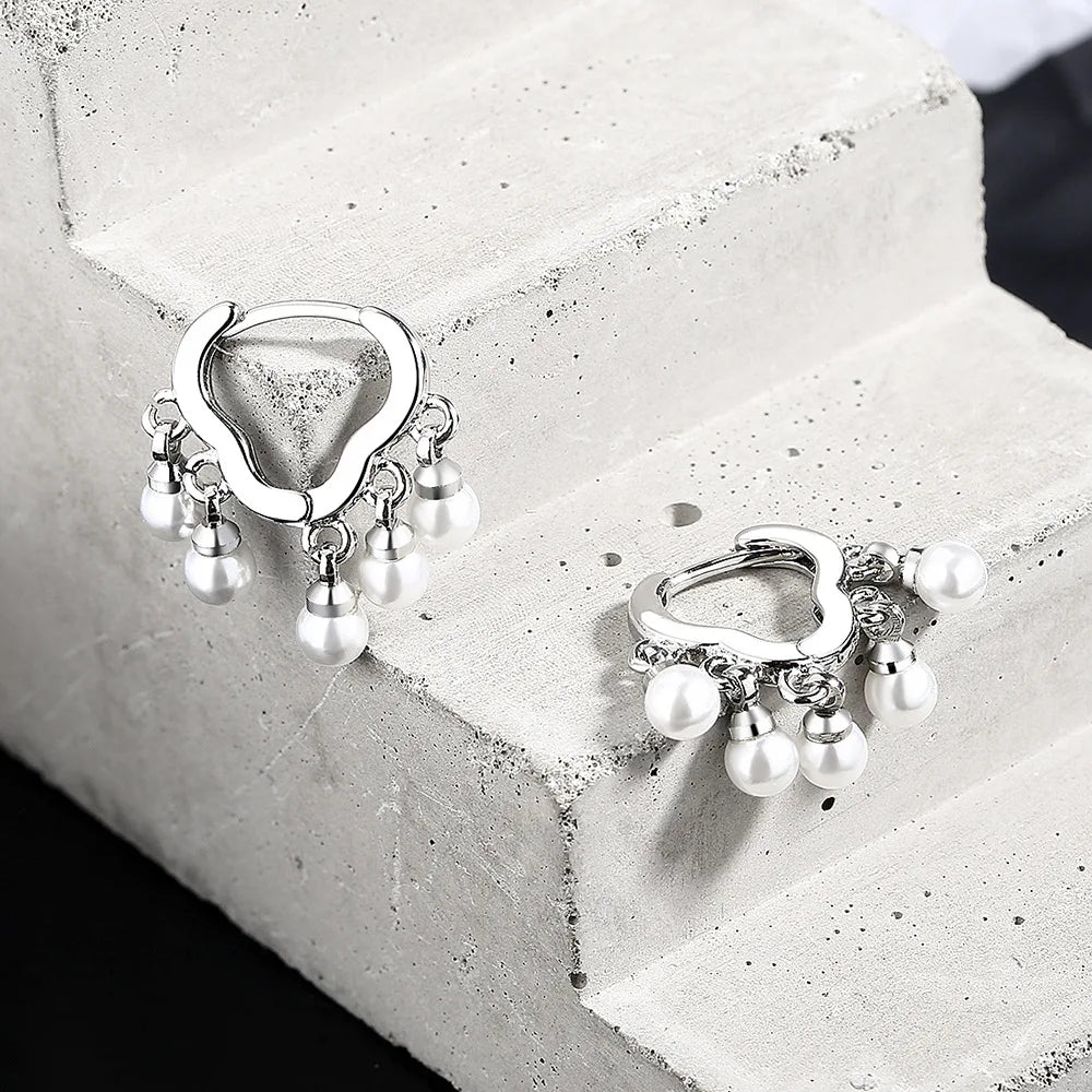 S925 Sterling Silver Cloud Pearl Earrings | Classic Stud Earrings for Women