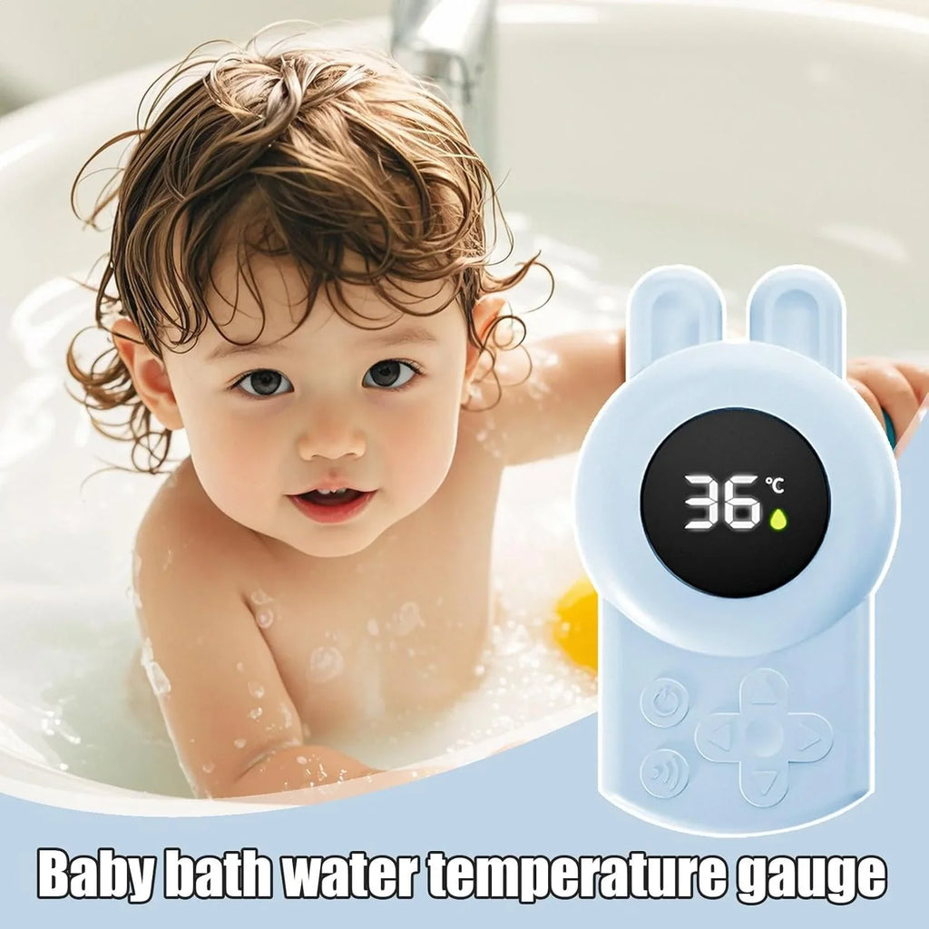 JUSTLANG Blue Seal Baby Bathtub Water Thermometer | Safe LED Temperature Sensor for Kids
