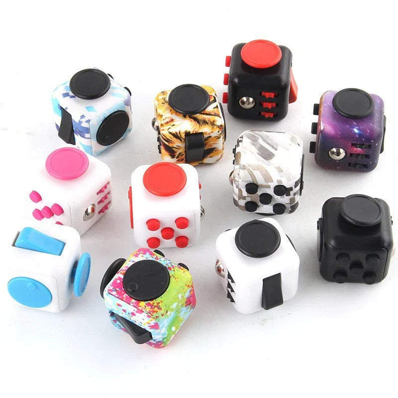 Solid Color Fidget Decompression Dice | Infinite Rubik Cube for Stress and Anxiety Relief