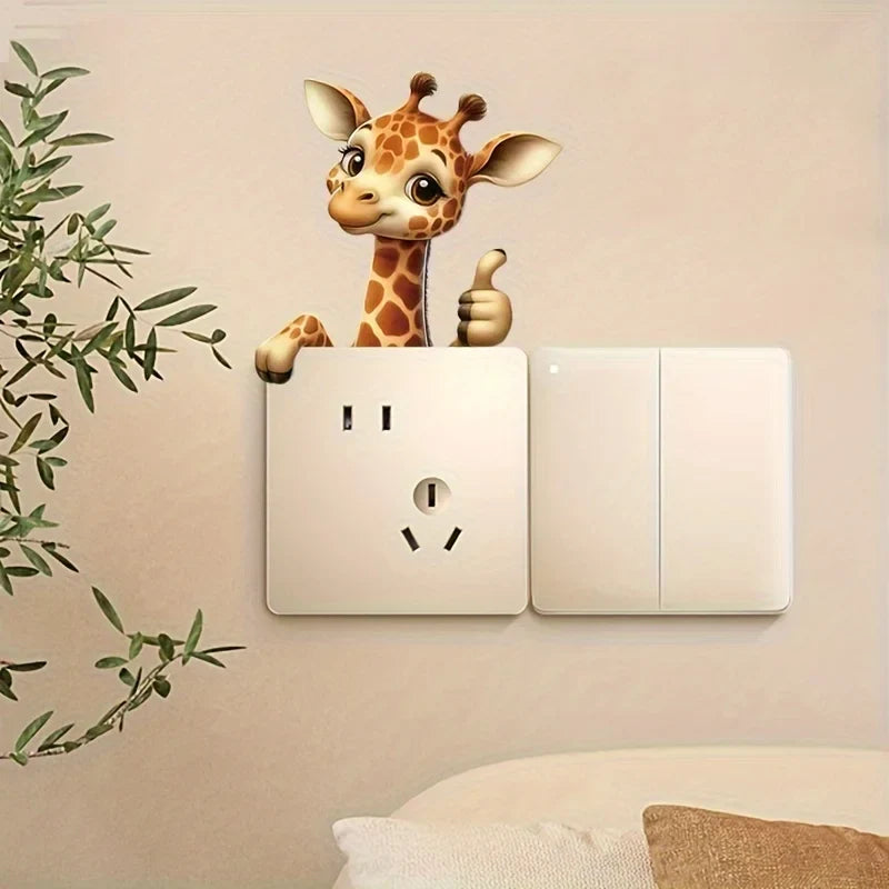 Cute Little Fox Switch Sticker | Home Decor Wall Decal for Bedroom Living Room Bathroom