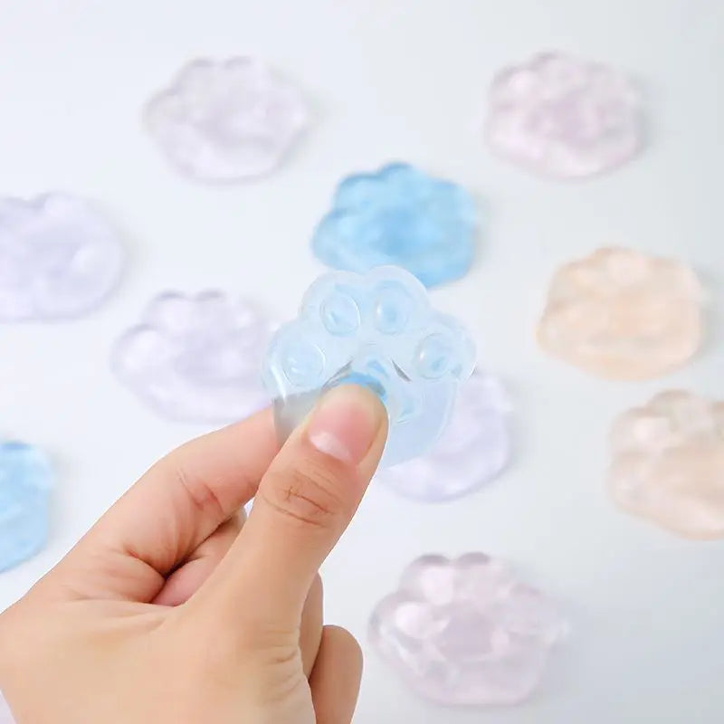 5/10/20PCS Kawaii Cat Paws Sticky Squeeze Toys | Soft Realistic Glitter Stress Relievers