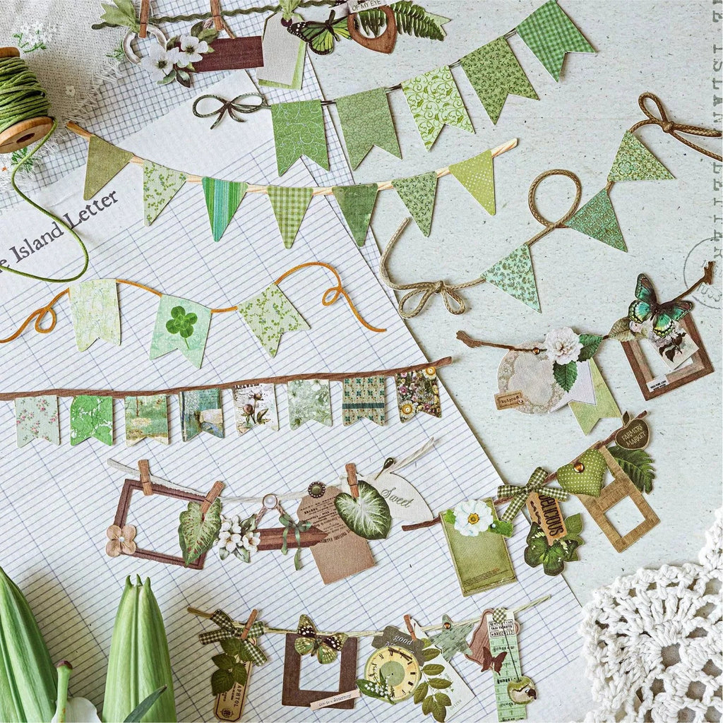 10 pcs Vintage Festival Hollow Landscape Scrapbook Stickers | Handmade Collage Journal Pack