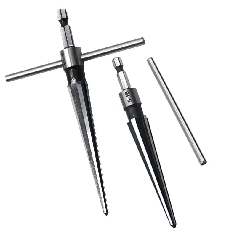 Woodwork Taper Reamer Set 3-13mm 5-16mm | Hexagonal Handle Hole Expanding and Chamfering Tool for Wood