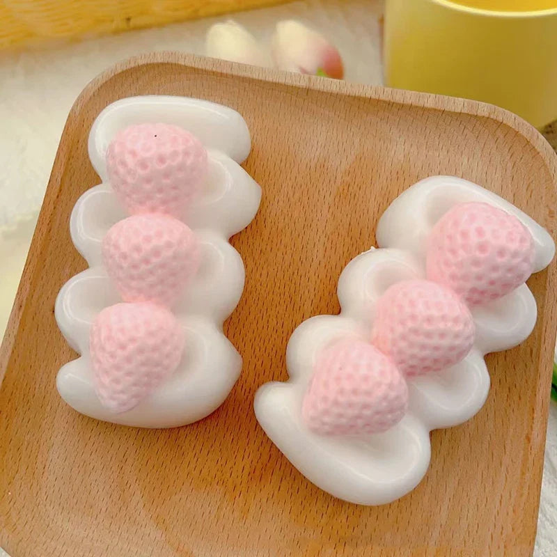 Red Apple Strawberry Egg Tart Stress Relief Toy | Squeeze Toy for Anxiety