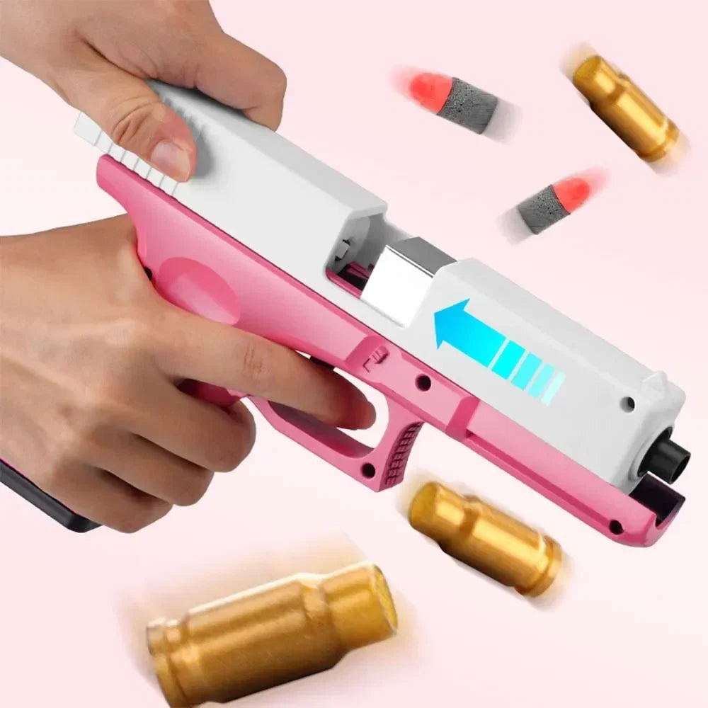 80 Shells and 100 Soft EVA Bullets for Toy Gun Glock Colt 1911 | Shooting Game Refill Kit