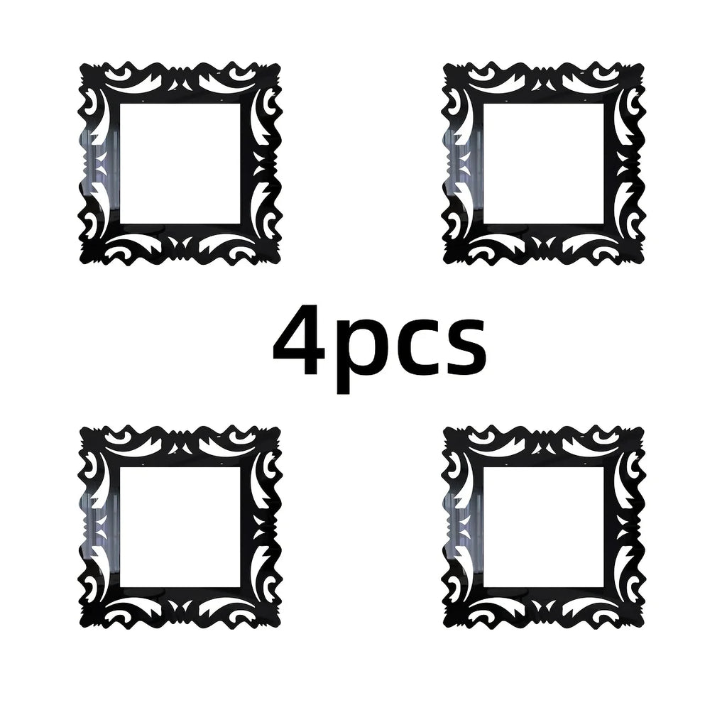 Mirror Style Switch Decals | 4 Pack Decorative Wall Stickers for Living Room