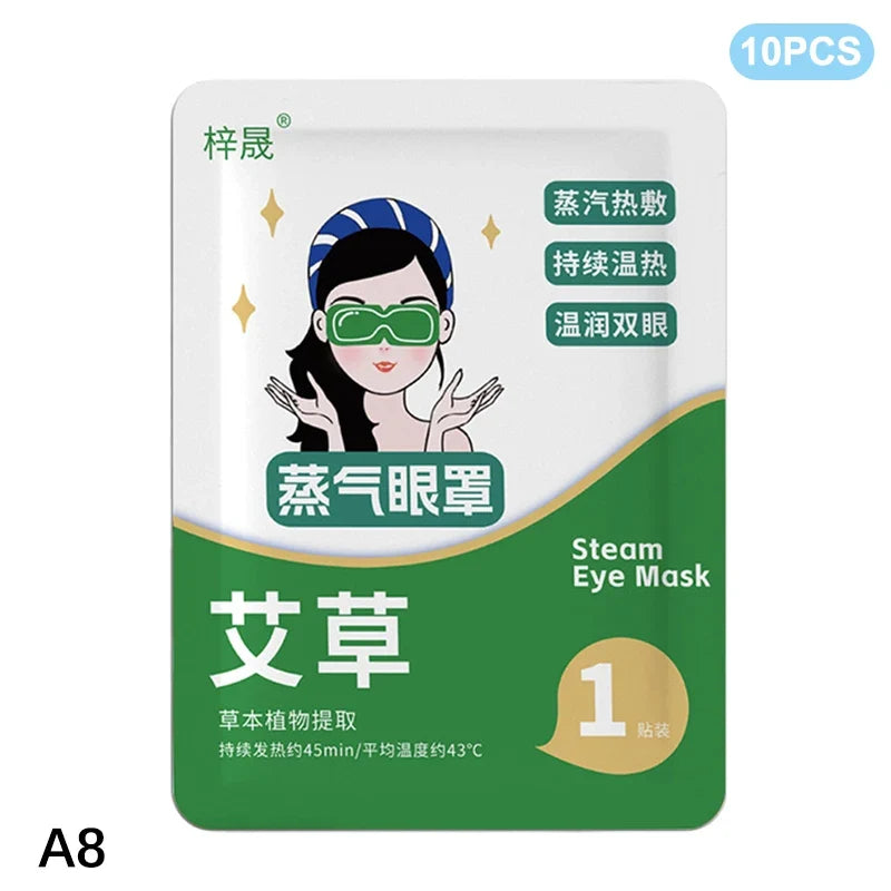 10Pcs Disposable Self-Heating Steam Eye Mask | Cartoon Sleep Aid & Eye Relaxation