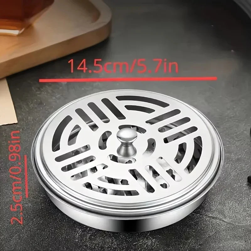Stainless Steel Mosquito Coil Tray With Cover | Large Portable Mosquito Coil Holder Box
