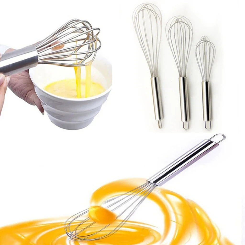 Egg Whisk Manual Egg Beater | Stainless Steel Kitchen Baking Utensil