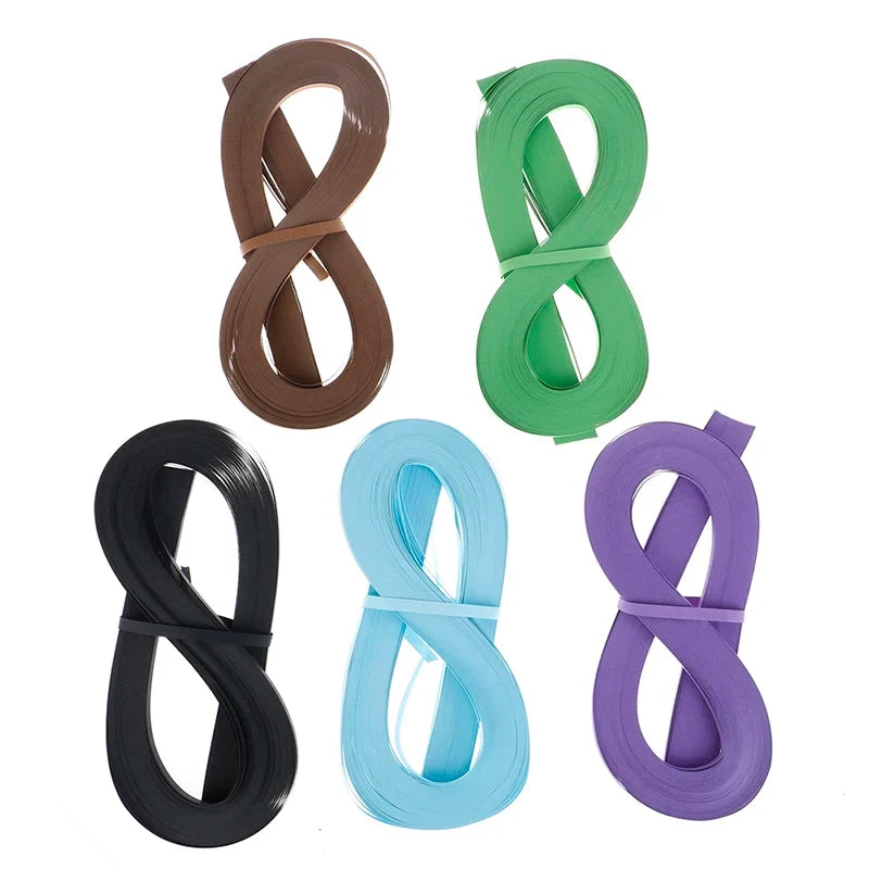 Rainbow Paper Quilling Strips Set | 120pcs 5mm 53cm Craft Paper for DIY Flower Making