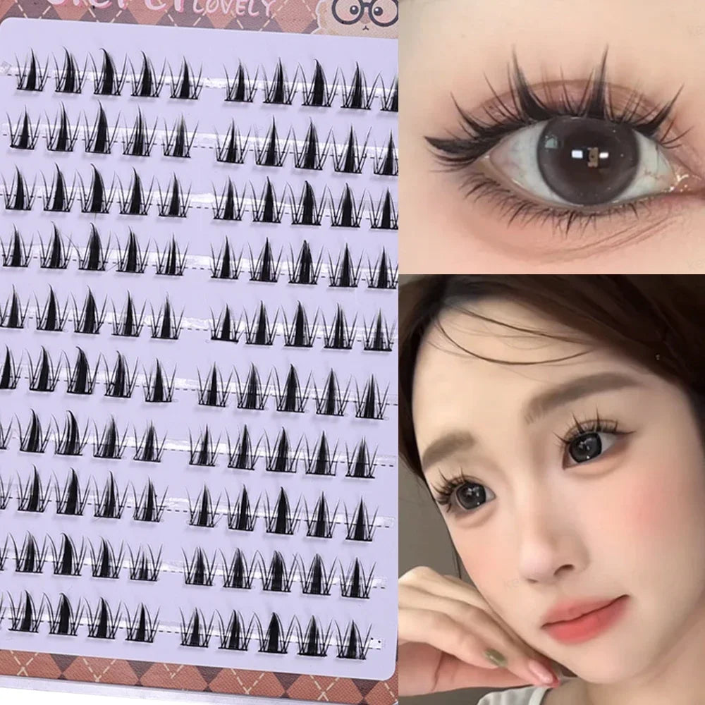 DIY Self-Adhesive Cluster Lashes 10 Rows | Glue-Free Manga Sectioned Eyelashes