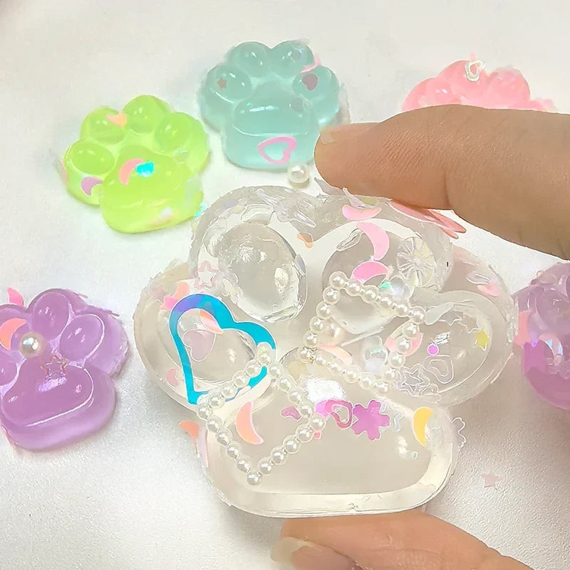 Luminous Cat Paw Squishy Toy | Stress Relief Glow-in-the-Dark Decompression Fidget Toy