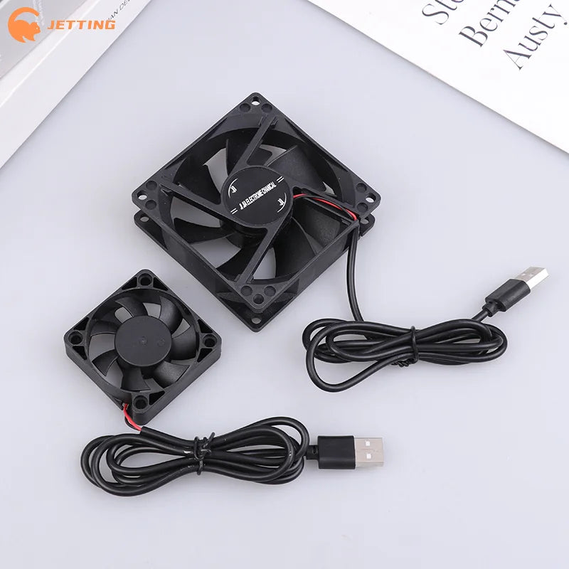 USB Brushless Cooling Fan 5V for Router TV Box Computer | 4 Size Options