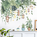 Green Leaves Wall Stickers | Tropical Vinyl Decals for Home Decor
