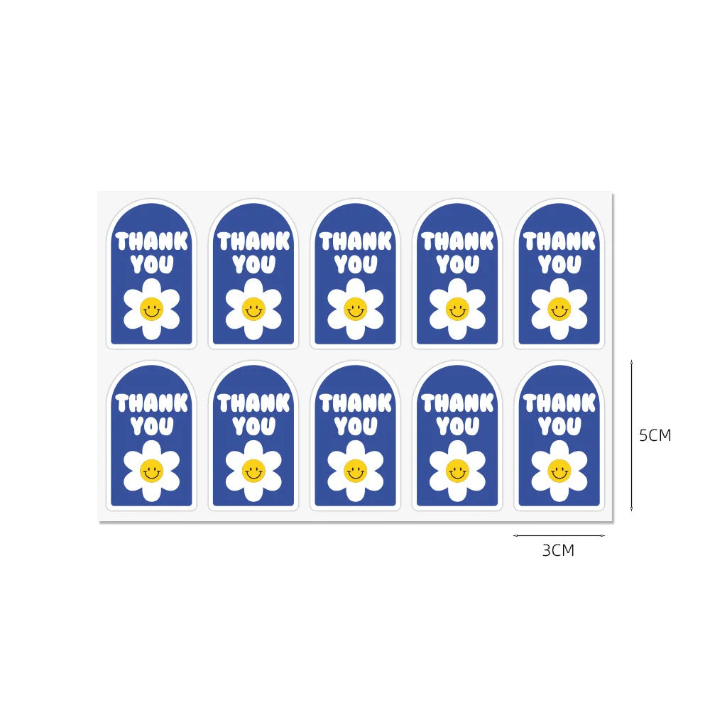 100pcs Thank You Sticker Seals | Small Business Gift Box Packaging Decor