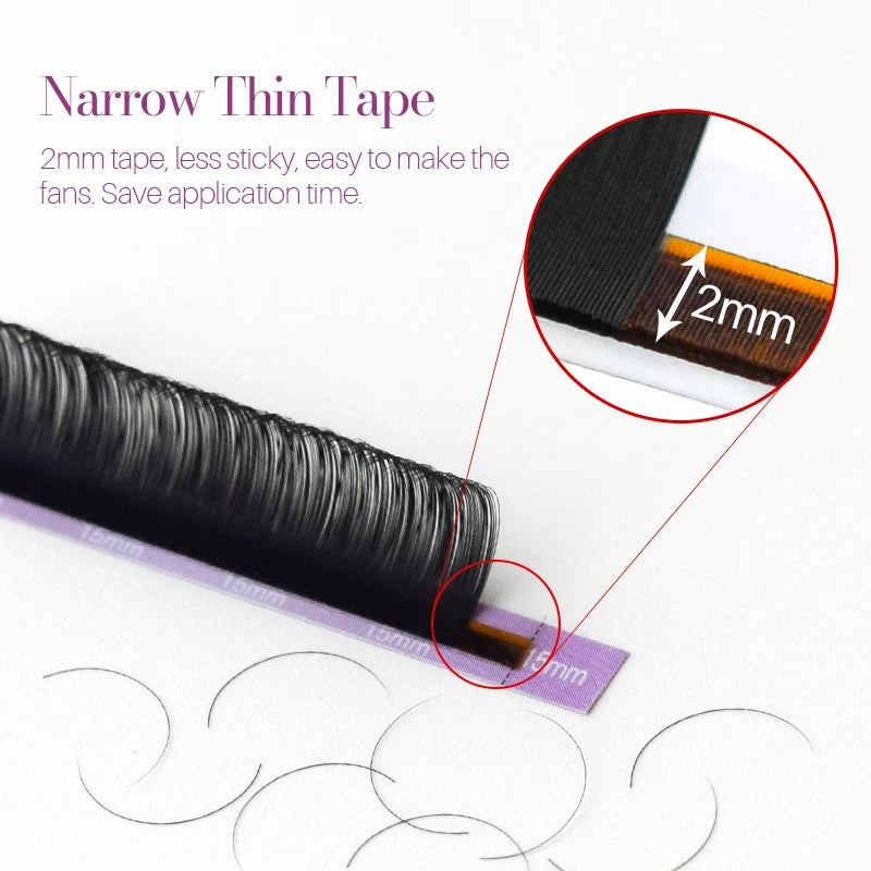 SONG LASHES Eyelash Extensions | Soft Natural Thin Tip Individual Lashes for Salon Use