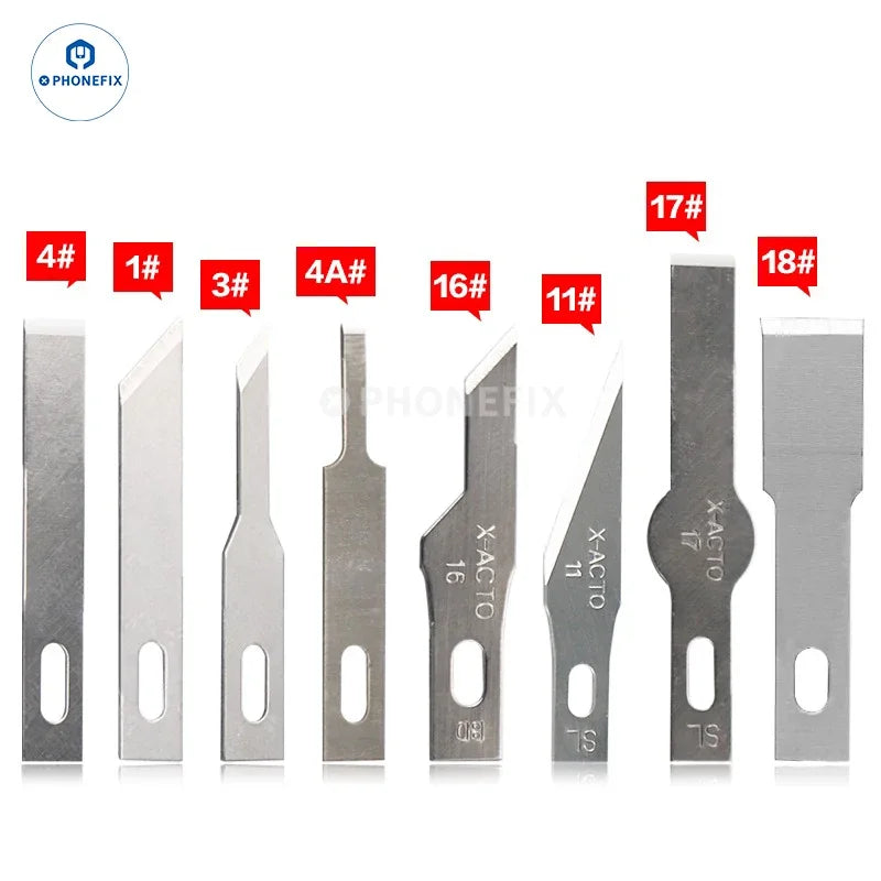 10pcs Precision Scalpel Knife Blades Set | Non-Slip Metal Engraving Craft Knives for Phone PCB DIY Repair