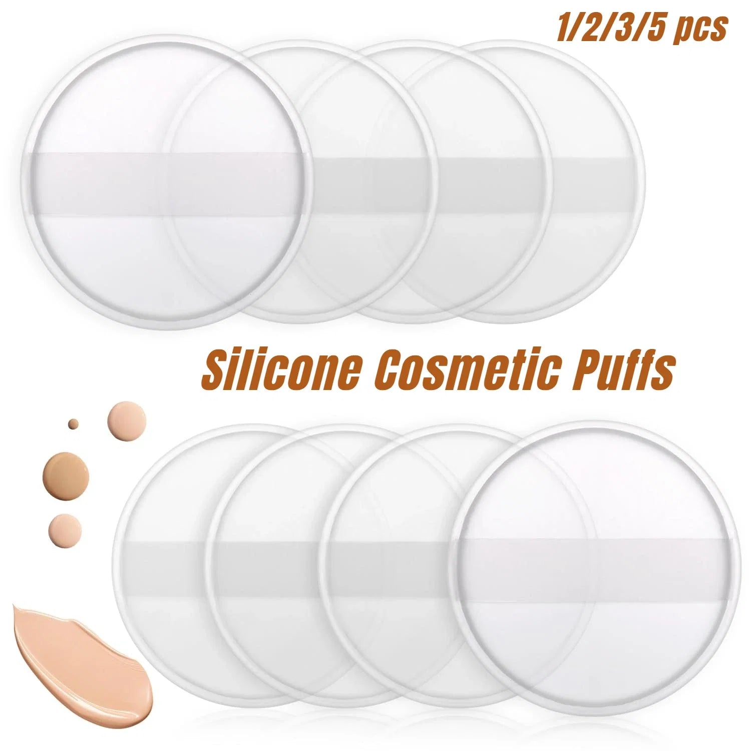 Silicone Makeup Puff Set | Non-Absorbent Beauty Blender for Liquid Foundation