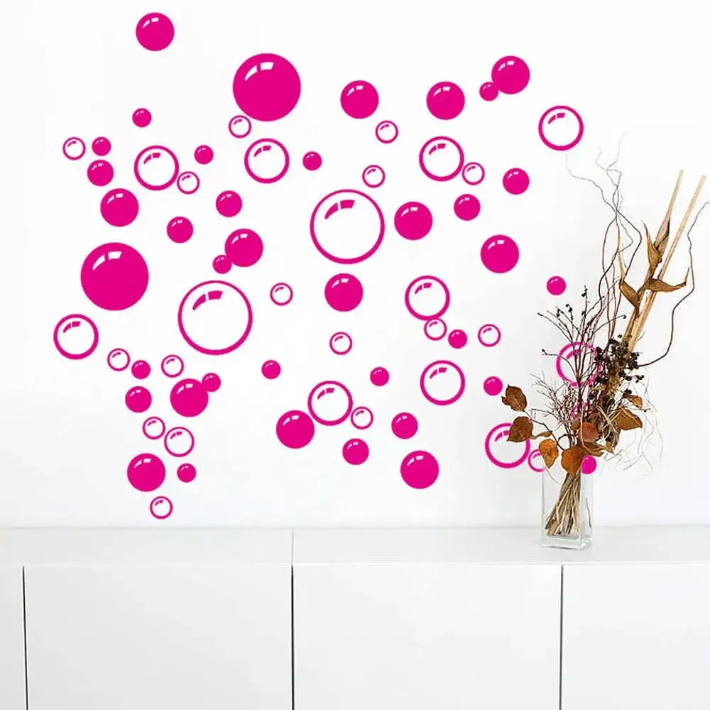 Removable Bubble Wall Stickers | Waterproof PVC Decals for Bathroom, Window & Kids Room
