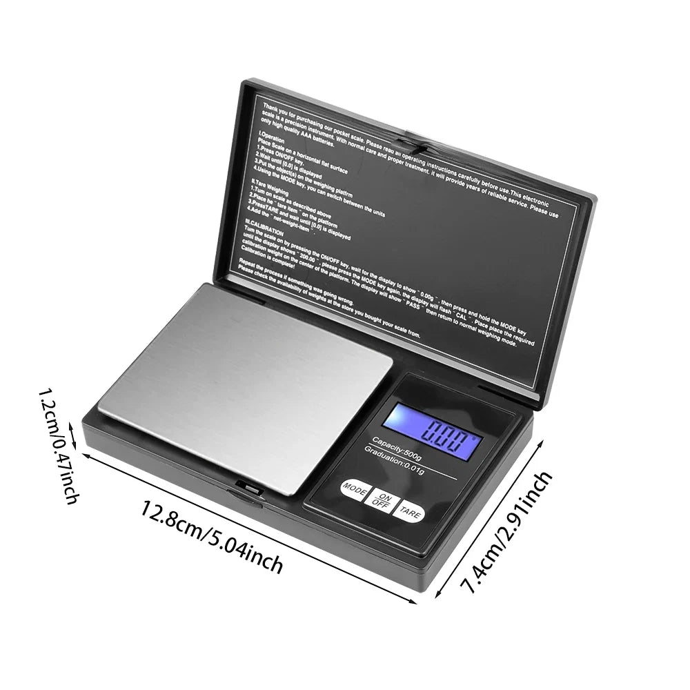Mini Jewelry Scale 0.01g | Digital Pocket Scale for Gold, Coins, and Kitchen Use