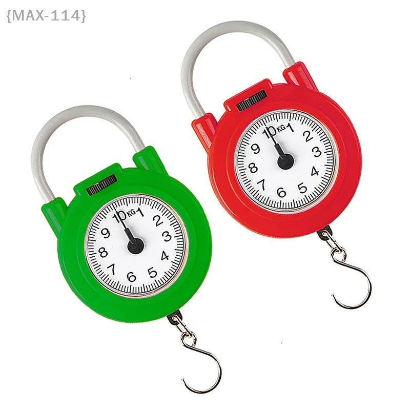 Portable 10kg Hanging Mechanical Scale | Luggage & Kitchen Weight Tool