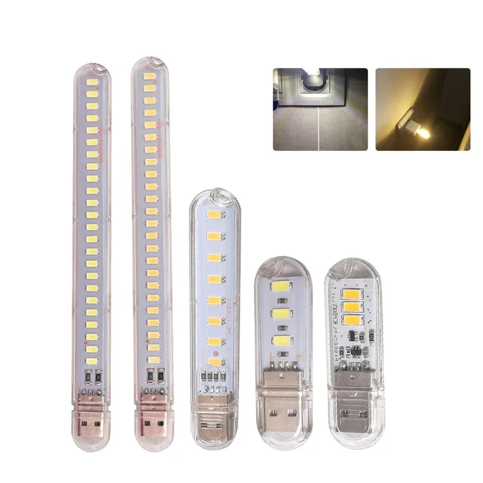 Mini USB LED Book Light | RGB Ultra Bright Reading Lamp with 3 Brightness Levels
