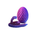 Articulated 3D Printed Snake with Egg | Desktop Decor Fidget Toy