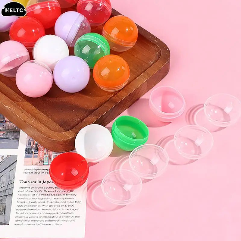 50pc Mini Clear Plastic Capsules | Gashapon Surprise Balls for Vending Machines & DIY Crafts