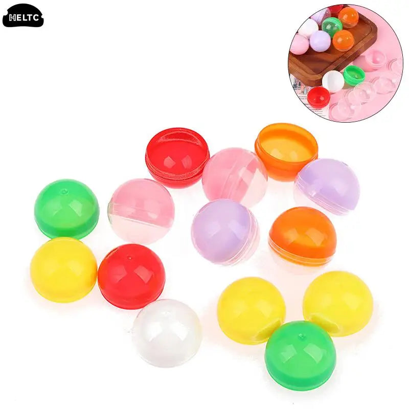 50pc Mini Clear Plastic Capsules | Gashapon Surprise Balls for Vending Machines & DIY Crafts