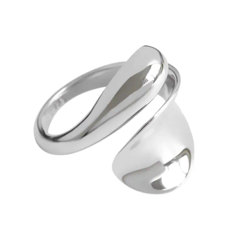 925 Sterling Silver Geometry Adjustable Rings for Women | Engagement Luxury Jewelry Gift