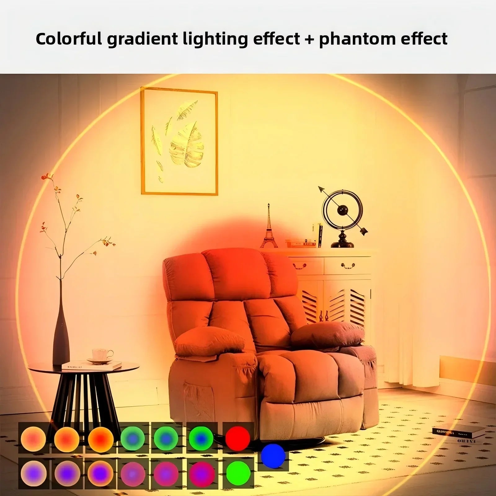 Rechargeable Motion Sensor RGB Night Light | Cat Eye Wall Lamp with 7-Color Changing & Magnetic Mount
