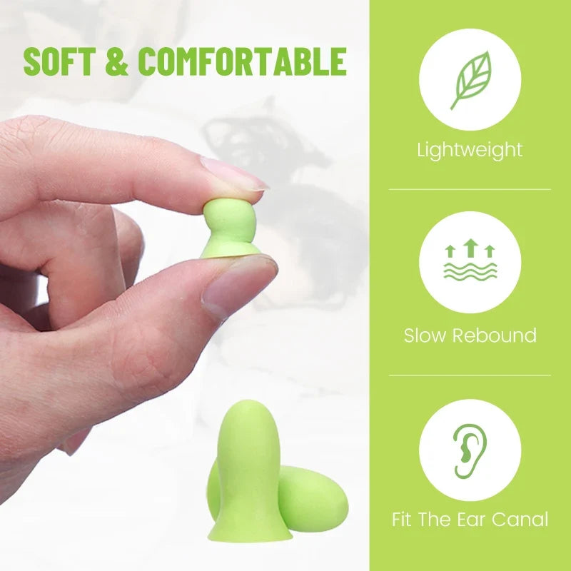 Sleeping Noise Reduction Earplugs | Slow Rebound Sponge Earplugs for Women with Small Ear Canals