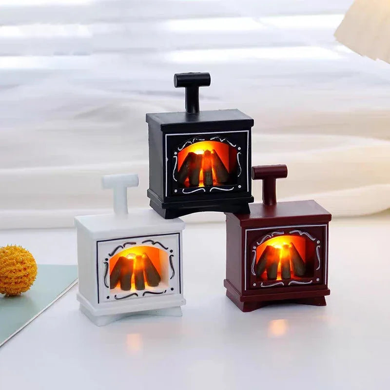 LED Mini Fireplace Night Light | Creative Home Decoration