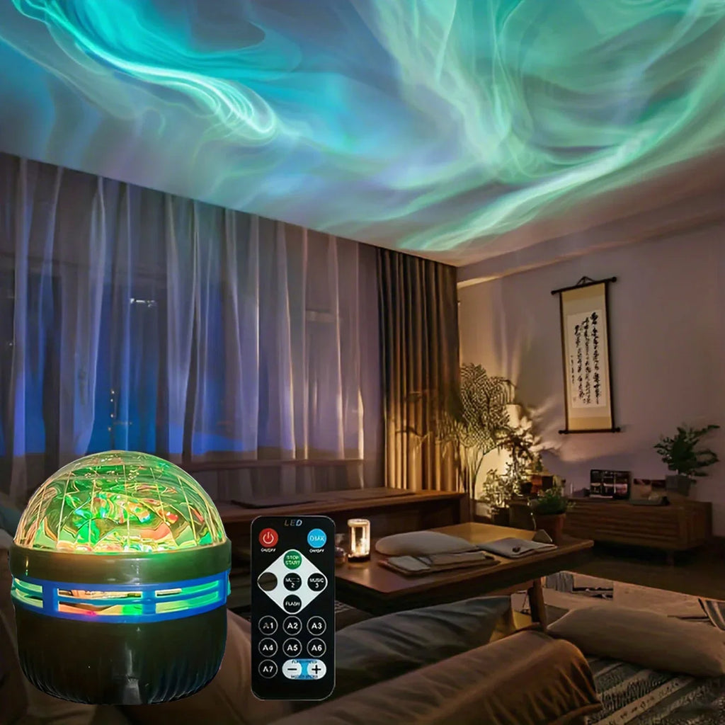 LED Northern Lights Projector Light | 7 Modes Starry Sky Night Light with Remote and USB