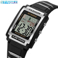 SYNOKE Men Rectangular Sports Electronic Watch | Waterproof 50M with Night Light and Alarm