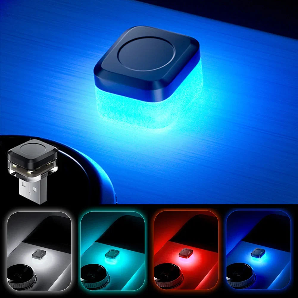 USB Car Ambient Atmosphere Light | Interior LED Lamp with 4 Colors