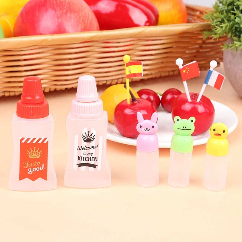 Mini Sauce Bottle Set | Portable Ketchup and Dressing Containers for Bento