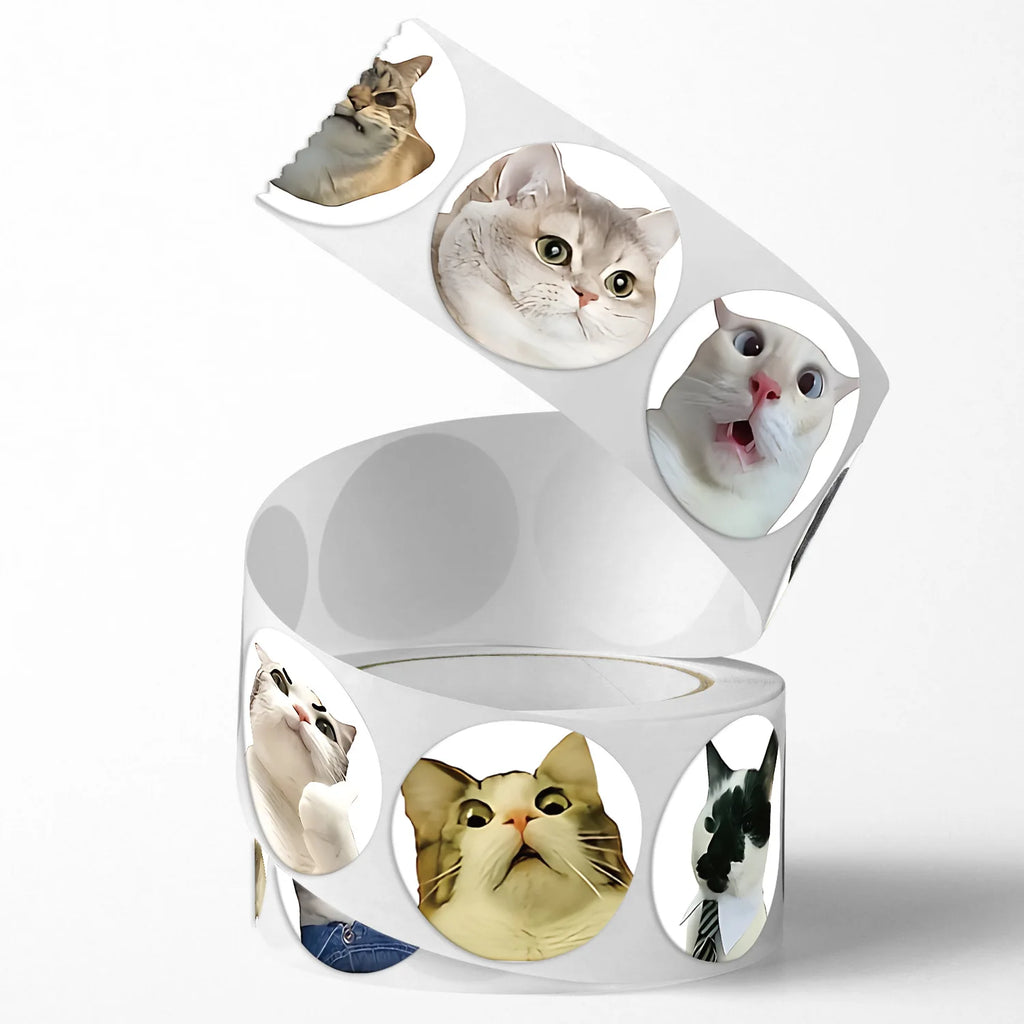 Funny Cat Meme Stickers for Kids | 100 or 500 Pack Teacher Reward Stickers