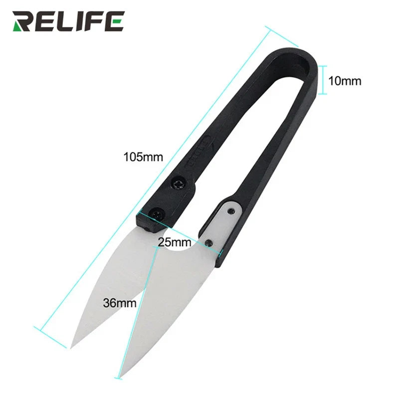 RELIFE RL-102 Ceramic Insulated U-Scissors | High Hardness Battery Cable Cutting Tool