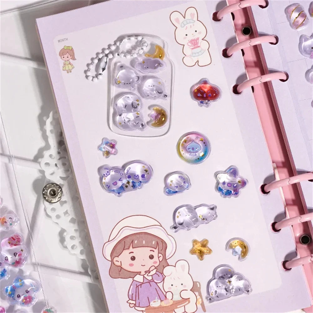 Cartoon Japanese 3D Crystal Relief Stickers | DIY Decoration for Phone, Water Cup, and Gifts