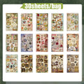 Mr. Paper 30pcs Vintage Sticker Book | Old-Timey Amusement Park Retro Decal Collection for Planners and Journals