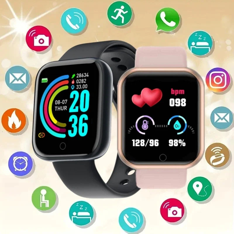Y68 Smart Watch | Fitness Tracker with Heart Rate Monitor for Android iOS