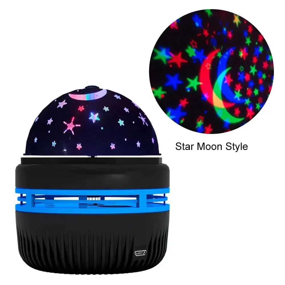 Starry Sky Projector Night Light | USB LED Moon and Stars Room Lamp
