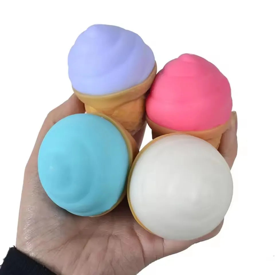 Stress Relief Ice Cream Squeeze Toy | Soft Fidget Ball for Anxiety