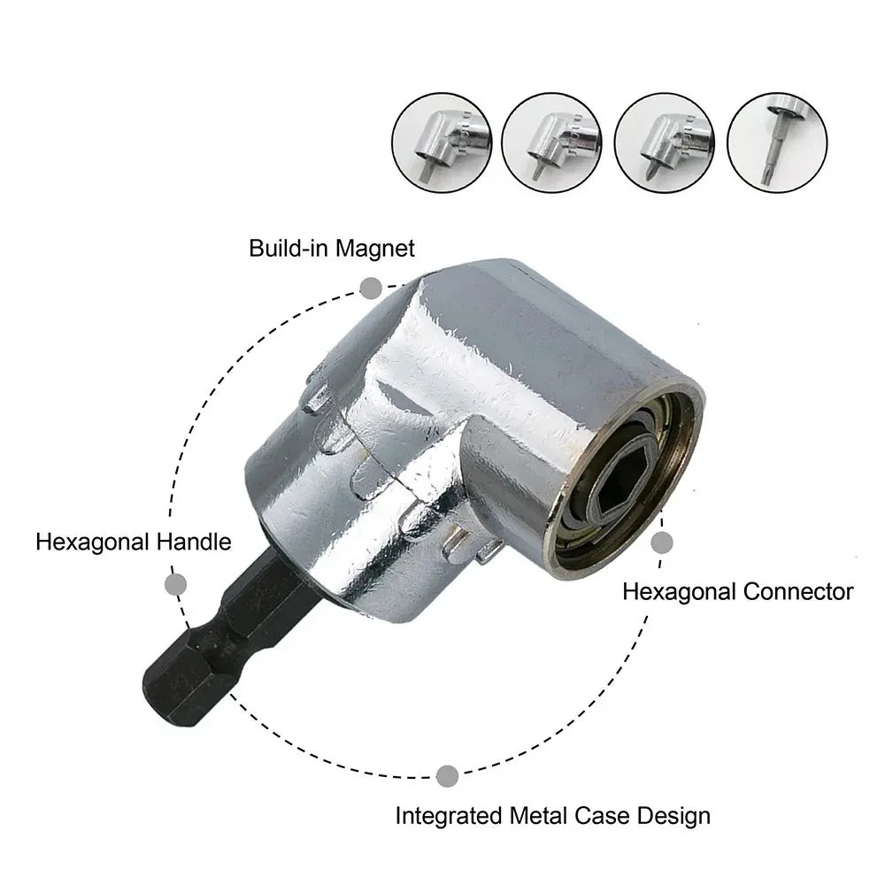 STONEGO 105 Degree Angle Extension Screwdriver Bit Holder | Right Angle Drill Attachment