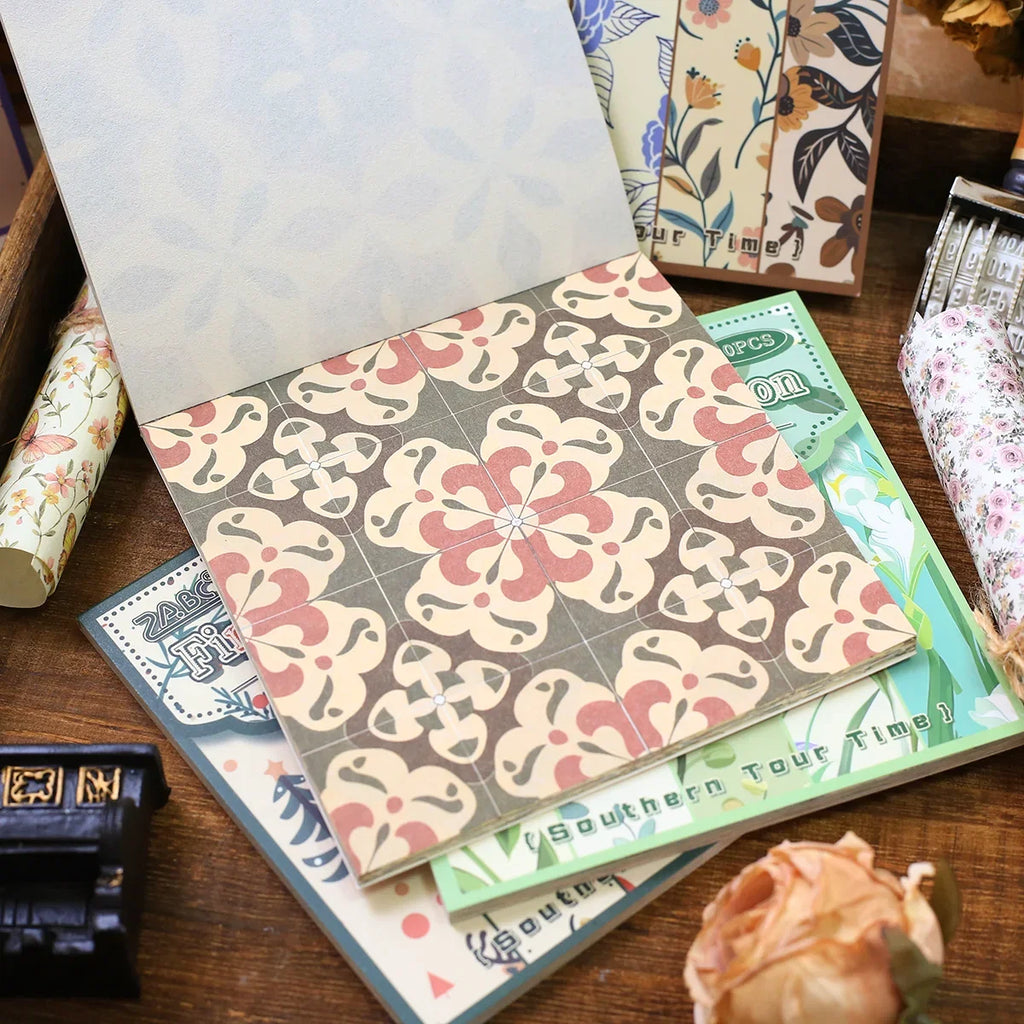 Vintage Floral Scrapbook Paper Set | 30 Sheets Aesthetic Journaling Supplies
