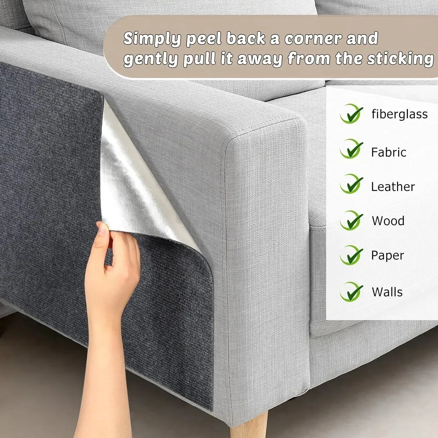 Anti Cat Scratch Sofa Protector | Self Adhesive Carpet Scratch Pad for Cats